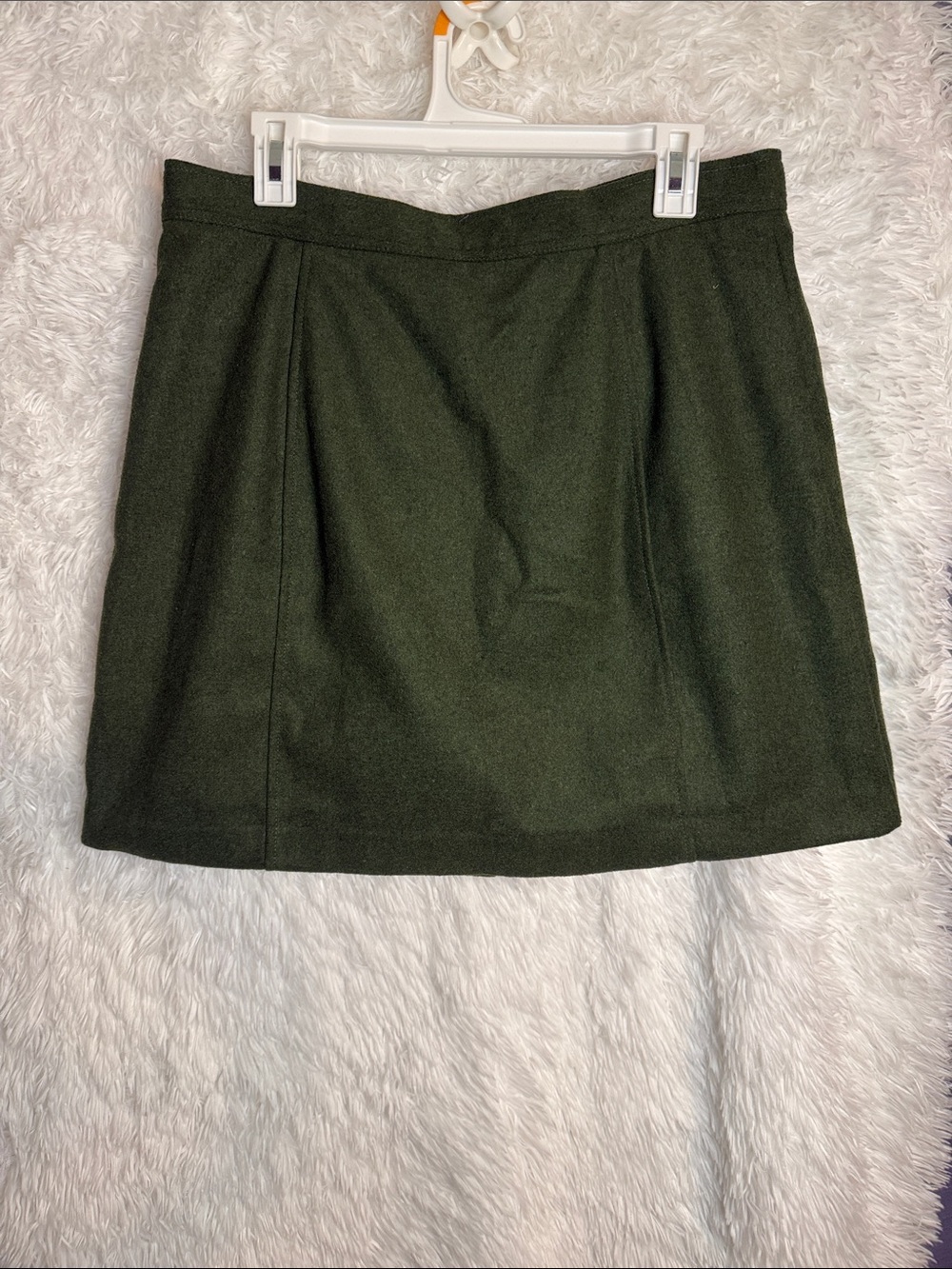 Modcloth Forest Green Button-Front Mini Skirt - Picture 3 of 4